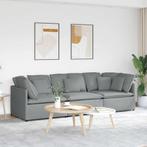 vidaXL Modulaire bank met kussens stof lichtgrijs, Huis en Inrichting, Banken | Bankstellen, Verzenden, Nieuw, Stof
