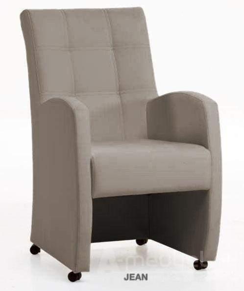 Eetkamerstoel Jean - eetkamerstoelen - Taupe, Huis en Inrichting, Stoelen, Nieuw, Stof