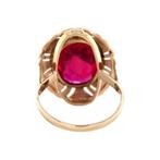 Gouden vintage ring met robijn 14 krt, Sieraden, Tassen en Uiterlijk, Ringen, Ophalen of Verzenden, Nieuw