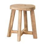 *WOONWINKEL* Must Living Gio Teak Houten Krukje Naturel, Huis en Inrichting, Verzenden, Nieuw