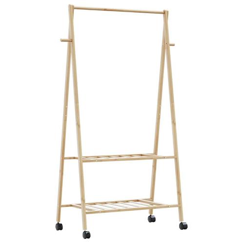vidaXL Kledingrek met schappen en wielen 96x45,5x155,5 cm, Kleding | Dames, Kledingrekken, Nieuw, Verzenden