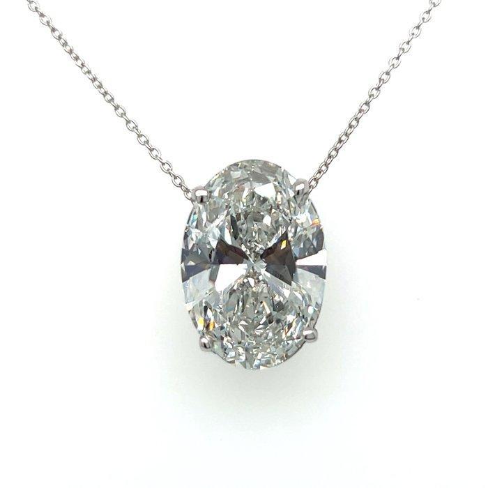 Halsketting - 14 karaat Witgoud - 10.00ct. tw. Diamant, Sieraden, Tassen en Uiterlijk, Kettingen