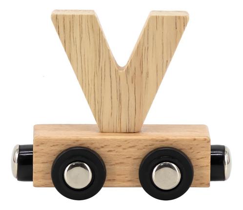 Tryco Houten Naturel Lettertrein - Letter V TR-353069, Kinderen en Baby's, Kinderkamer | Inrichting en Decoratie, Nieuw, Verzenden