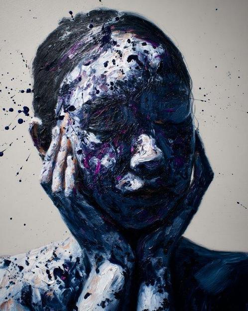 Anne Dias (1985) - (Stretched Frame) Dripping Inner Shadow, Antiek en Kunst, Kunst | Schilderijen | Modern