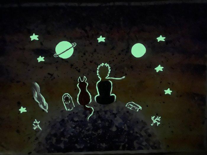Maria Gubicekova (Maia) - Le Petit Prince (glows in dark), Antiek en Kunst, Kunst | Schilderijen | Modern