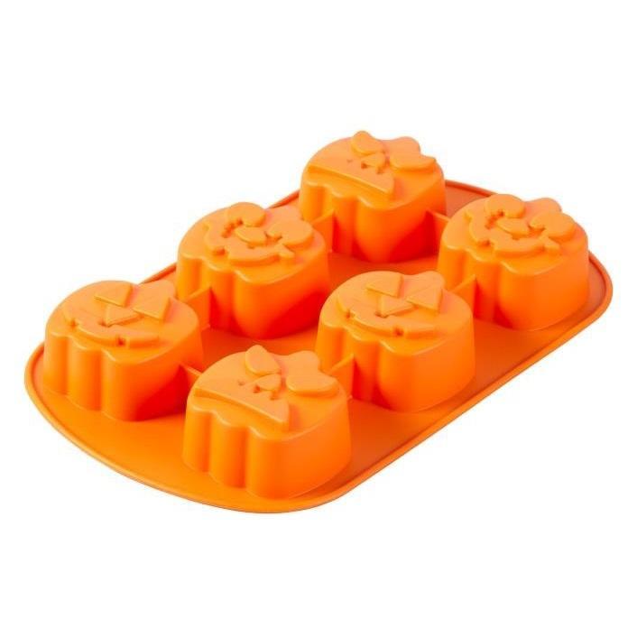 Wilton Siliconen Bakvorm Jack OLantern Pompoen (6), Hobby en Vrije tijd, Taarten en Cupcakes maken, Nieuw, Verzenden