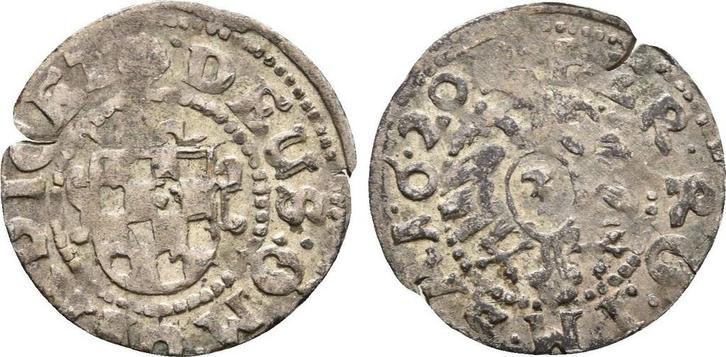 Kipper 3 Kreuzer 1620 Hohnstein Grafschaft: Friedrich Ulr..., Postzegels en Munten, Munten | Europa | Niet-Euromunten, Verzenden