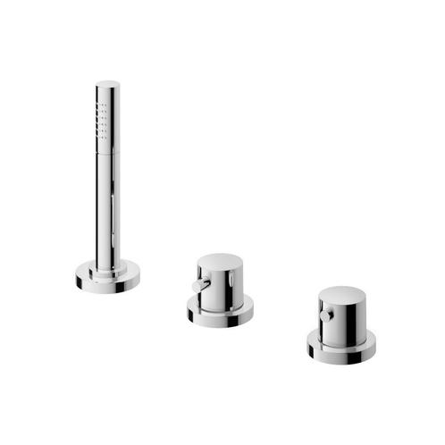 Thermostaatkraan Hotbath Buddy 2-knop Badrand 3-gats Chroom, Doe-het-zelf en Verbouw, Sanitair, Kraan, Nieuw, Chroom, Ophalen of Verzenden