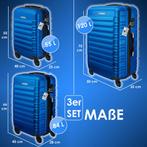 KESSER® Reiskofferset - 3-delig - ABS- Kofferset - Blauw, Verzenden, Nieuw