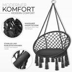 Hangstoel - Binnen & Buiten - Hangschommel - Tot 200kg - Zwa, Huis en Inrichting, Fauteuils, Verzenden, Zo goed als nieuw