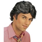 Gigolo pruik met zwart haar - Herenpruiken, Ophalen of Verzenden, Nieuw