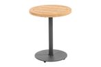 4 Seasons Volta teak salontafel - Ø45 cm. antraciet, Verzenden, Nieuw, Rond, Hout