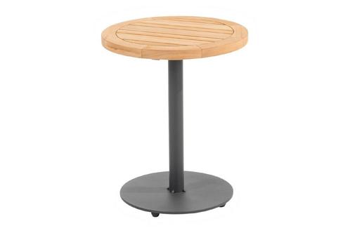 4 Seasons Volta teak salontafel - Ø45 cm. antraciet, Tuin en Terras, Tuintafels, Nieuw, Hout, Rond, Verzenden