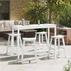 vidaXL Tuin Bar Set 4 pcs Wit HDPE, Tuin en Terras, Verzenden, Nieuw, Textileen