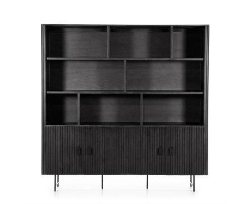Wandkast Remi 200x37cm - zwart | Eleonora, Huis en Inrichting, Kasten | Wandmeubels, Nieuw, Ophalen of Verzenden