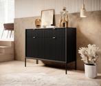 Dressoir - Zwart, wit of grijs - Hotelchique kast vnf 319,-, 100 tot 150 cm, Verzenden, Hotelchique, modern, industrieel, Nieuw