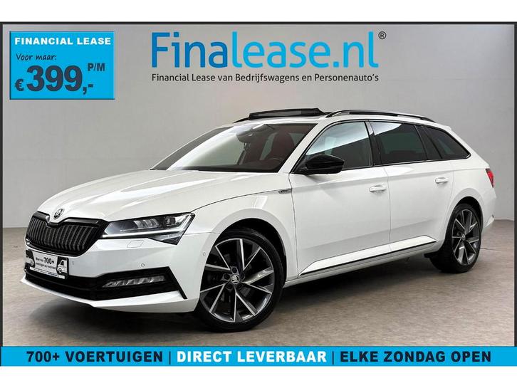 Škoda Superb Combi 1.4 TSI iV 218PK Sportline Pano 360°Cam, Auto's, Skoda, Lease, Automaat, Stationwagon, Hybride Elektrisch/Benzine