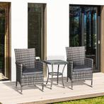 TRUUSK Balkonmeubelset Voor 2 Personen Zitgroep Rattan Tuins, Verzenden, Nieuw