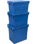 Distributiebak 600x400x365 mm Nestbaar Stapelbaar Blauw,, Ophalen of Verzenden