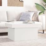 vidaXL Salontafel 80x55x40 cm bewerkt hout wit, Verzenden, Nieuw, Overige houtsoorten, 50 tot 100 cm