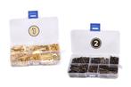 Set van 100 metalen scharnieren (brons, 24x16 mm), geleverd, Ophalen of Verzenden, Nieuw