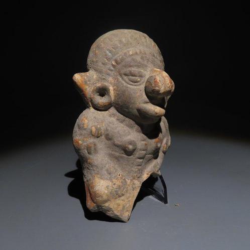 Maya Terracotta Figuur. ca. 600 - 900 na Christus. 11 cm, Verzamelen, Mineralen en Fossielen