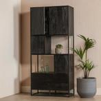 Vakkenkast Mangohout Brendon 90 cm, Huis en Inrichting, Kasten | Boekenkasten, Nieuw, 50 tot 100 cm, Industriële meubels, 25 tot 50 cm