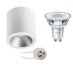 Voordeelset: Opbouwspot Set - Pragmi Cliron Pro - GU10, Huis en Inrichting, Lampen | Spots, Nieuw, Plafondspot of Wandspot, Led