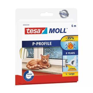 Tochtstrip | Tesa | 6 meter (P-profiel, Zelfklevend, Wit), Doe-het-zelf en Verbouw, Isolatie en Afdichting, Nieuw, Verzenden