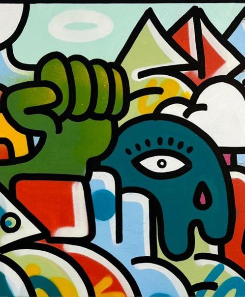 SKEPA - Fight For Your Right, Antiek en Kunst, Kunst | Schilderijen | Modern