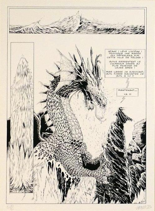 Lambert, Eric - 1 Silkscreen - Merlin - Dragon, Boeken, Strips | Comics