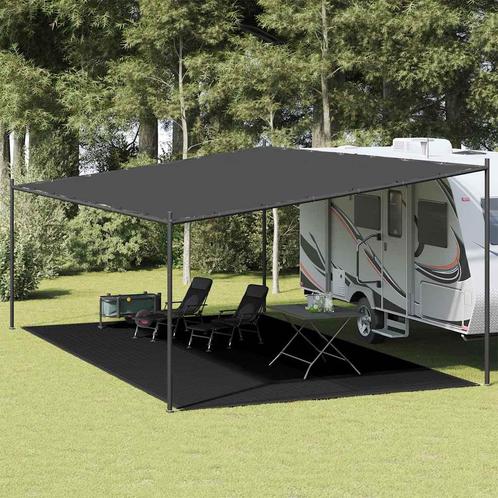 vidaXL Tenttapijt 400x800 cm HDPE zwart, Caravans en Kamperen, Kampeeraccessoires, Nieuw, Verzenden