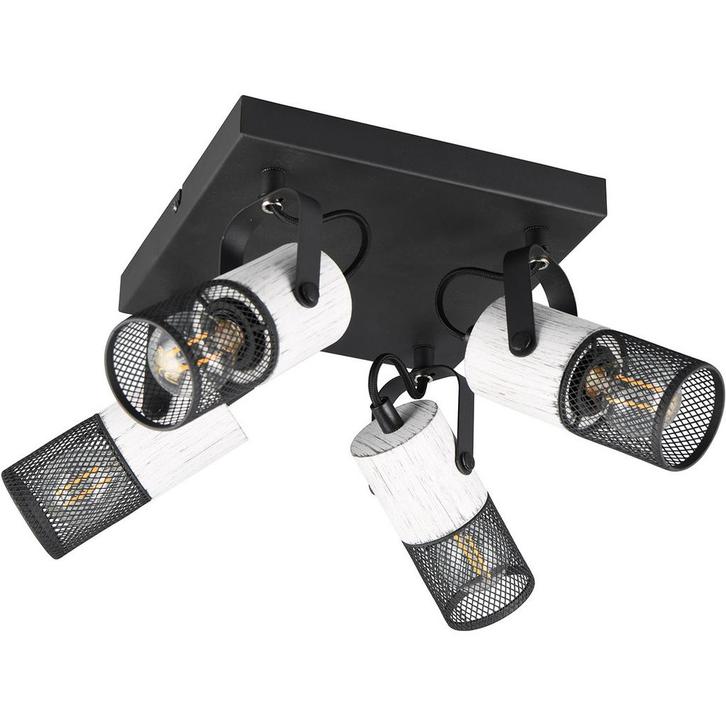 LED Plafondspot - Trion Josh - E14 Fitting - 4-lichts - Rond, Huis en Inrichting, Lampen | Spots, Plafondspot of Wandspot, Nieuw
