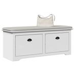 vidaXL Gangbank BODO 114x40x45 cm wit, Verzenden, Nieuw
