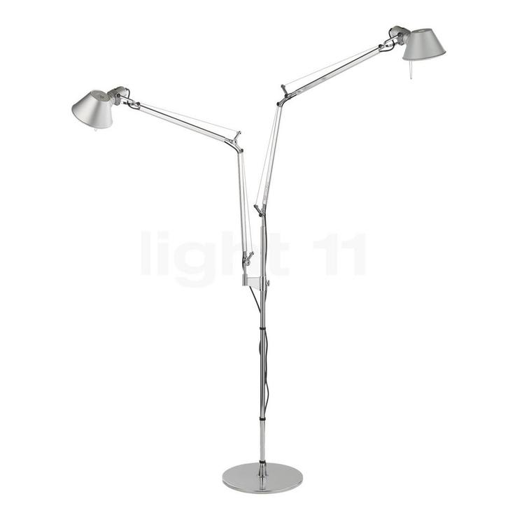 Artemide Tolomeo Terra doppio, aluminium gepolijst en geanod, Huis en Inrichting, Lampen | Vloerlampen, Nieuw, Verzenden