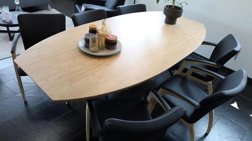 Bellagio bamboe design eettafel 220x110cm, Huis en Inrichting, Tafels | Eettafels, Zo goed als nieuw, Metaal, Ophalen of Verzenden
