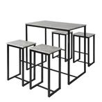 Tweedekans | SoBuy 5-Delige Eettafel Set OGT15-HG - 1 Tafel, Huis en Inrichting, Tafels | Eettafels, Ophalen of Verzenden, Zo goed als nieuw