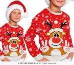 Foute Kerst Sweater Crazy Rendier Rood Kind, Ophalen of Verzenden, Nieuw