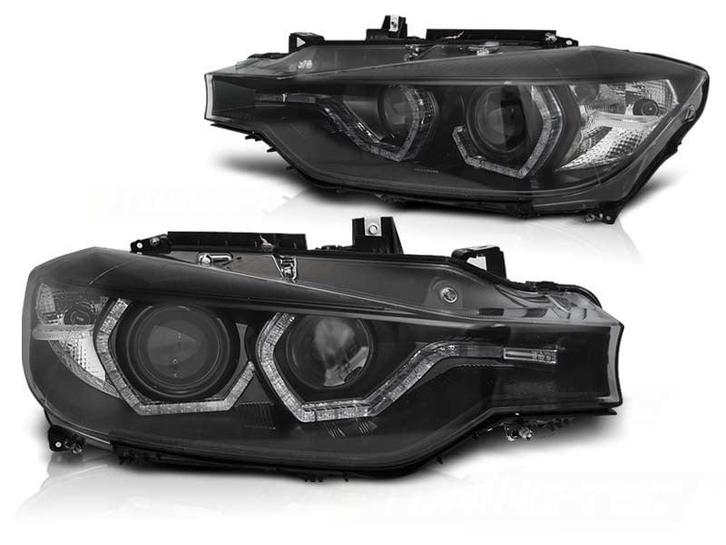 Koplampen BMW F30/F31 10 11 - 05 15 ANGEL EYES LED ZWART..., Auto-onderdelen, Verlichting, Nieuw, Ophalen of Verzenden