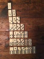 Dominospel in groot formaat (50x25x7mm) - Been, ebbehout,