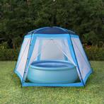 vidaXL Zwembadtent 590x520x250 cm stof blauw, Tuin en Terras, Verzenden, Nieuw