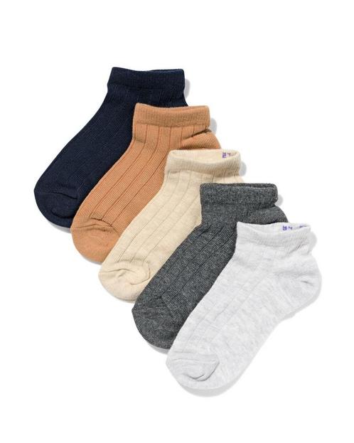 HEMA Kinder enkelsokken rib - 5 paar beige, Kinderen en Baby's, Kinderkleding | Overige, Nieuw, Verzenden
