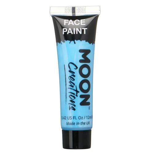 Moon Creations Face Paint Light Blue 12ml, Hobby en Vrije tijd, Feestartikelen, Nieuw, Verzenden