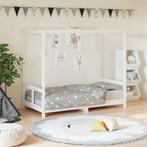 vidaXL Kinderbedframe 80x160 cm massief grenenhout wit, Kinderen en Baby's, Verzenden, Nieuw
