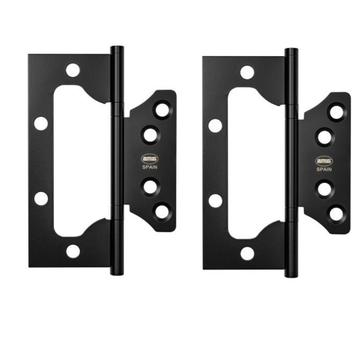 Set van 2 freesvrije scharnieren 100x40x2.5 mm zwart beschikbaar voor biedingen