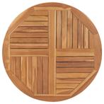 vidaXL Tafelblad rond 2,5 cm 90 cm massief teakhout, Huis en Inrichting, Tafels | Eettafels, Verzenden, Nieuw
