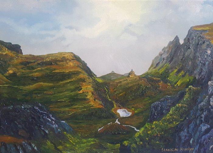 Stanislav Kunchev 1984 - Where the light touches the, Antiek en Kunst, Kunst | Schilderijen | Modern
