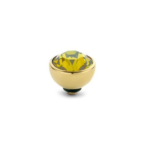 Melano twisted steen rond - goudkleurig + yellow - dames -, Sieraden, Tassen en Uiterlijk, Ringen, Verzenden