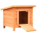 vidaXL Kattenhuis 50x46x43,5 cm massief grenen- en vurenhout, Verzenden, Nieuw