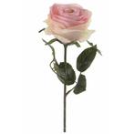Kunstbloem roos Simone licht roze 45 cm - Kunst rozen, Huis en Inrichting, Kamerplanten, Ophalen of Verzenden